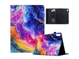 Capa de couro com padrão de mármore Hengrongshen para tablet Lenovo Tab M9 TB 310FU, capa à prova de choque com suporte para cartão