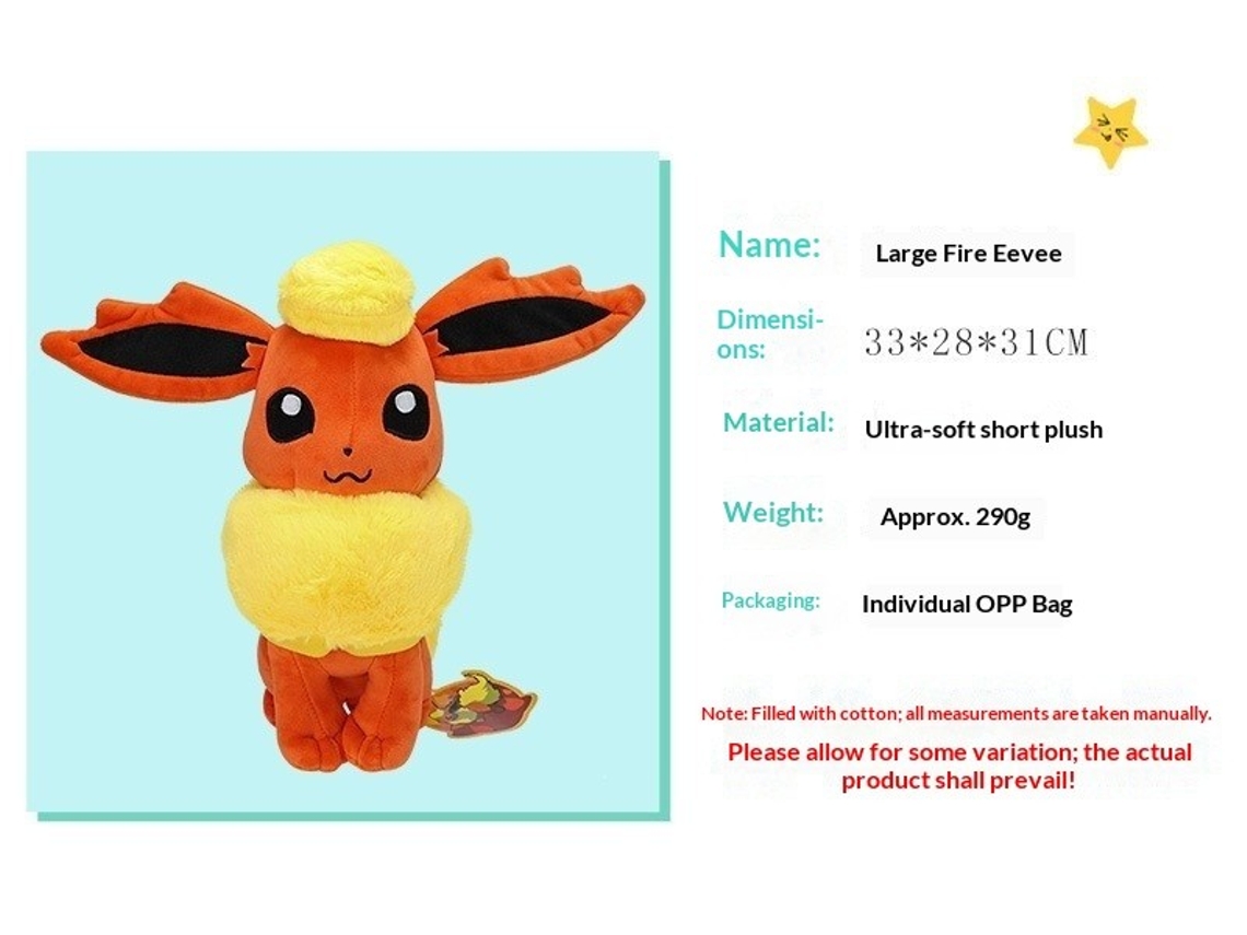 Peluche Raposa Sentada (laranja E Amarelo)