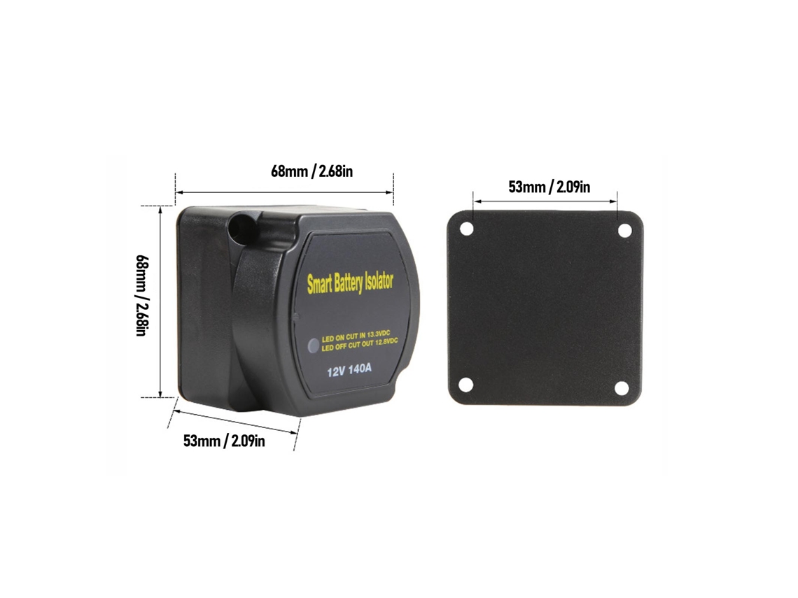 Kit Isolador De Baterias Duplo De 7m Laxiscreed Para Dc 12v E 140amp