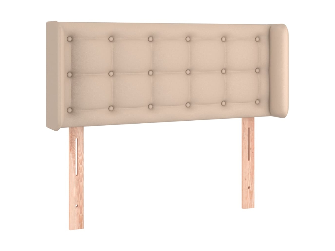 Maison Exclusive - Cabeceira Cama Abas Couro Artificial 103x16x78/88 Cm Cappuccino