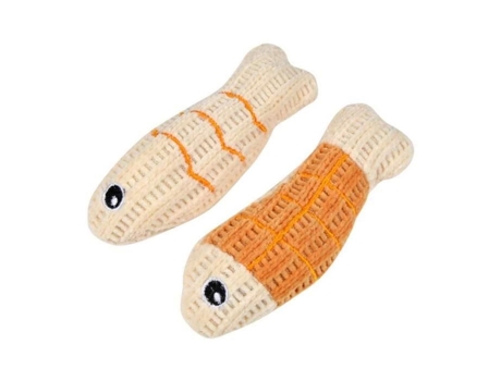 Conjunto De 2 Brinquedos De Peixe Para Gatos Boho Cat 12cm Mostarda Paris Price Amarelo Love Story