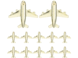 Tachinhas De Metal Em Formato Avião Balacoo, 12 Unidades, Liga De Zinco