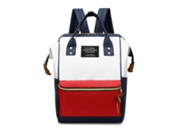Mochila Mochila Mamãe Bolsa Escolar Estudante Branca Com Vermelho Olysi Shop (bolsa)
