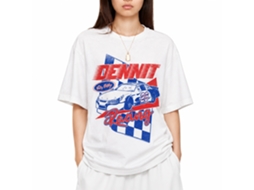 Rockinstone Talladega Nights Movie Dennit Racing White Adult T-shirt Size:xl