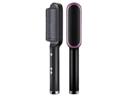 2 em 1 Alisador de Cabelo Profissional e Modelador de Cachos 5 Configurações de Temperatura Ajustáveispreto