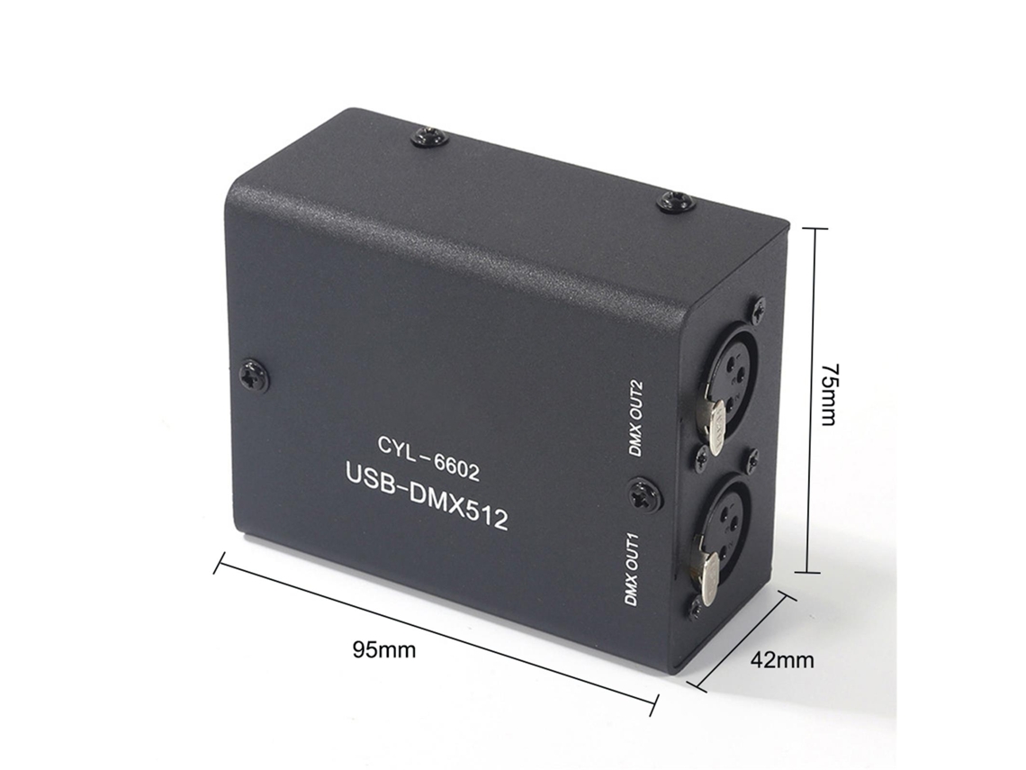 Controlador De Luzes Led Dmx512 Via Usb Módulo Decodificador Com Cd Para Iluminação De Cena