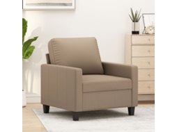 Vidaxl Poltrona 60 Cm Couro Artificial Cappuccino