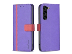 Capa De Celular Em Couro Com Textura Cruzada, Na Cor Correspondente À Samsung Galaxy S23+ 5g Bf13.