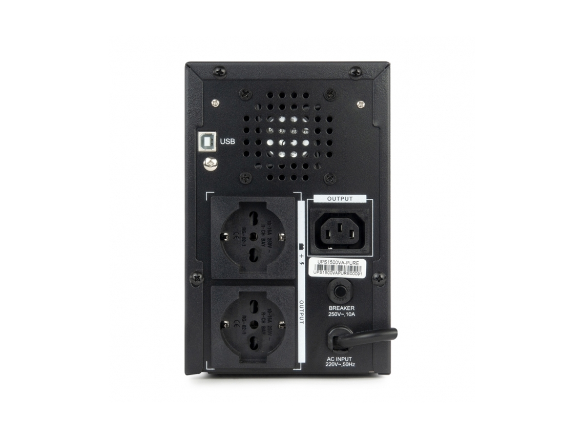 Fonte de alimentação ininterrupta VULTECH Ups1500Va-Pure Linha Interativa 1 5 Kva 1200 W 3 tomadas CA