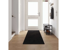 Vidaxl Runner De Carpete Preto 80 X 500 Cm 100% Polipropileno Tuft