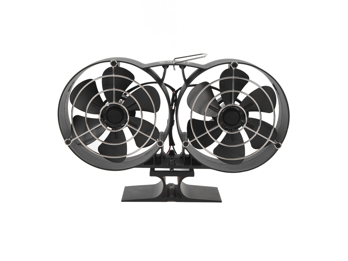Ventilador Para Lareira De 12 Pás (com Cobertura De Proteção E Alça, Alimentado Termicamente Para Aquecimento)
