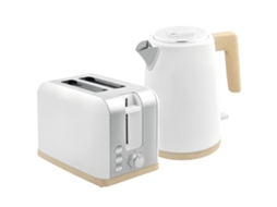 Combinação Chaleira E Torradeira, 1.7l, 2200w, Torradeira De 2 Fatias Com 7 Níveis De Douramento, Branca-xx
