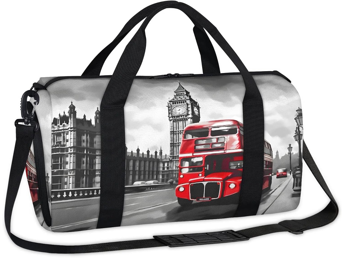 Bolsa Paisagem Londrina 45x21x23cm Tecido Poliést. S/MARCA