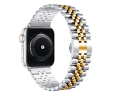 Bracelete para Apple Watch 8 7 6 5 4 3 2 Se 38Mm 40Mm 41Mm Prata Ouro 
