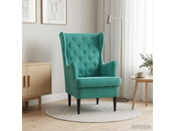 Vidaxl Poltrona Turquesa Veludo