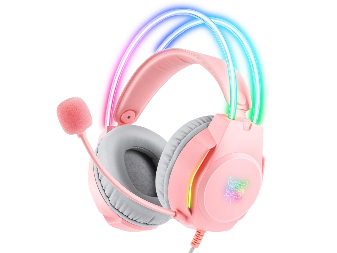 Lurelia Headset Gamer X26 Rgb 7.1 3,5 Mm Usb Microfone Rosa