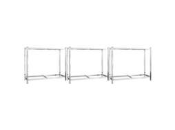 Conjunto 3 Tire Rack, Tire Racks Vidaxl Prateado Aço (110 X 40 X 110 Cm)