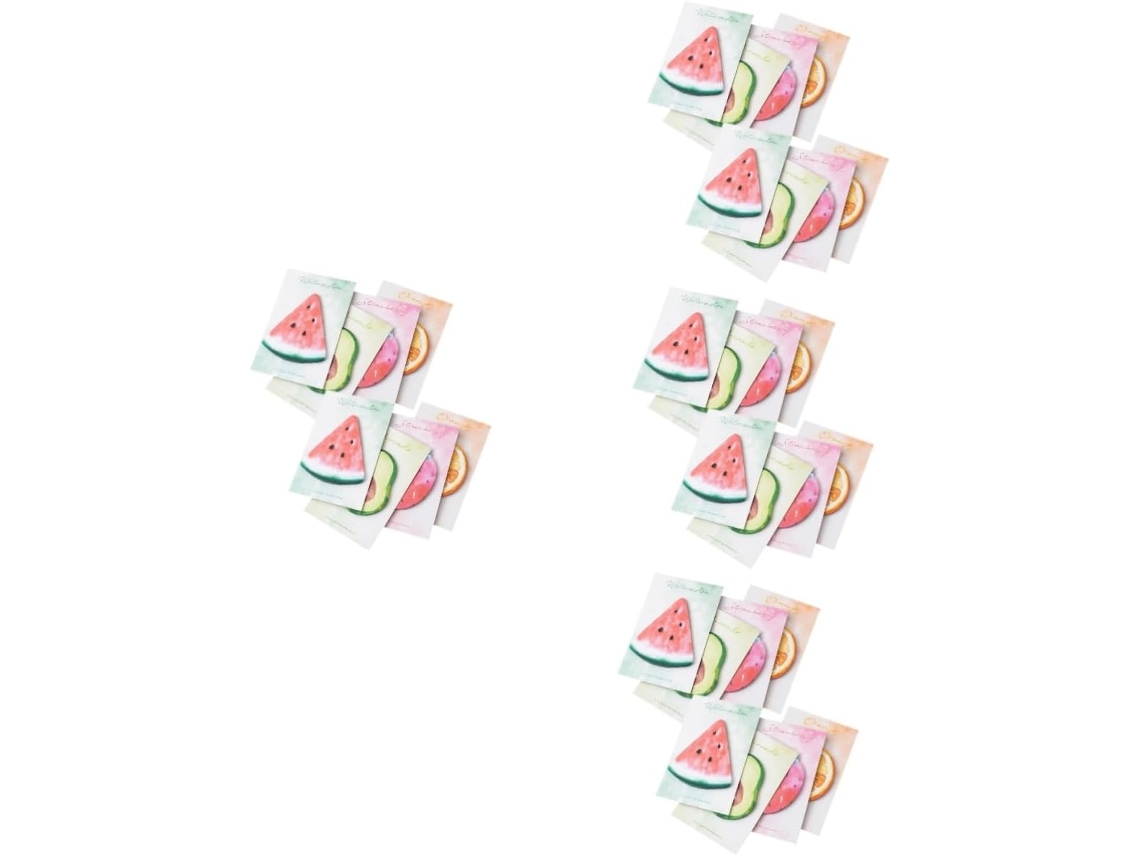 4 Peças Notas Autocolantes Forma De Frutas De Notas Coloridas Para Escola E Utilização Fraises Laranjas