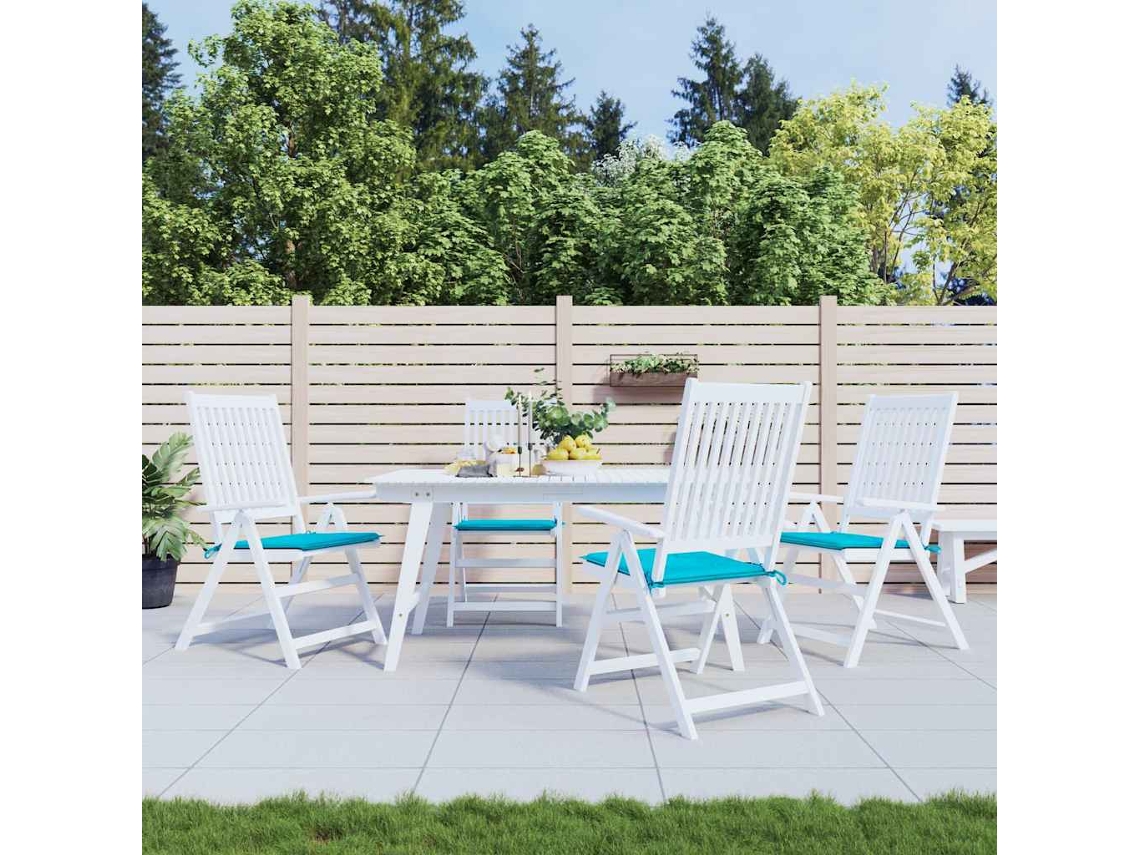 Vidaxl Almofadões P/ Cadeira 4 Pcs 40x40x3 Cm Tecido Turquesa