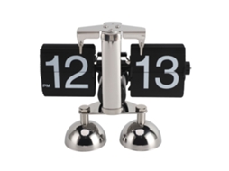 Rebe-reloj De Mesa Flip Retro Digital Mecánico Con Pilas Decoración Hogar Oficina 2 Patas 12 Horas Negro