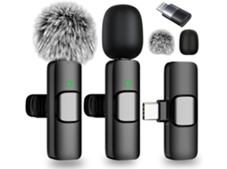 Os Mini Microfones Sem Fio Bluetooth Para Iphone, Android E Ipad Podem Ser Usados Para Gravar Vídeos.