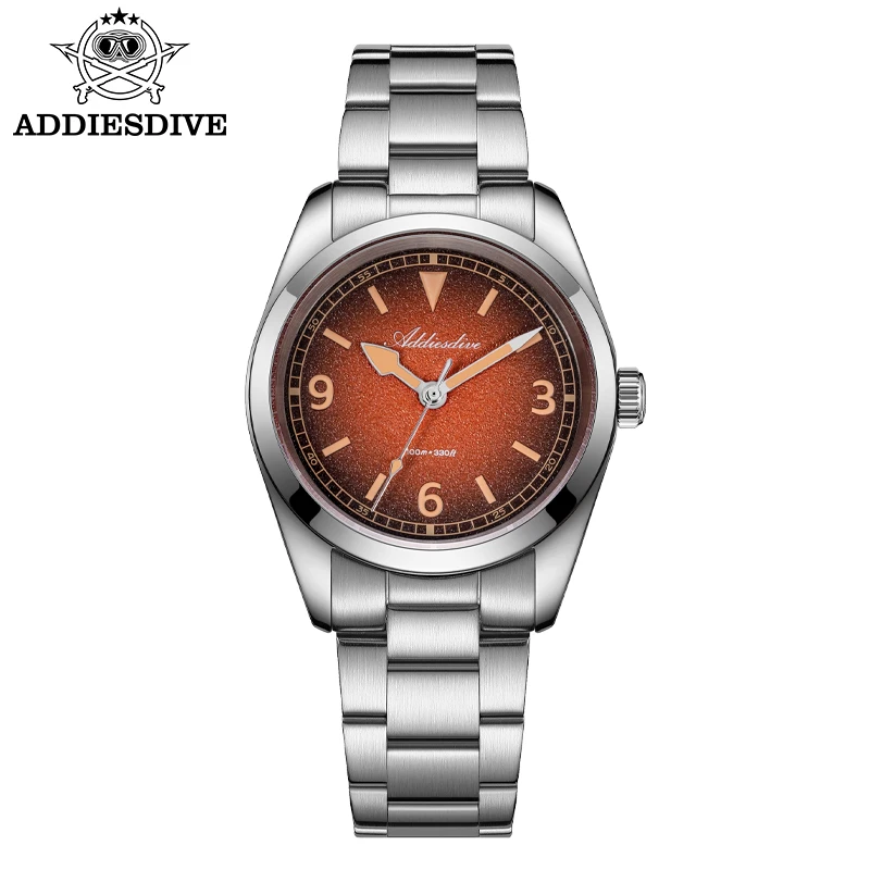 Relógio Feminino De Luxo Com Cristal De Safira, Movimento De Quartzo Luminoso E Cor Laranja, Resistente À Água Até 100 Metros.