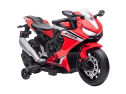 Mota elétrica para crianças, licença Honda, 3-5 anos, com farol, buzina, música, 90x44x52cm, vermelho | S/MARCA