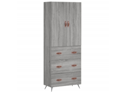 Guarda-roupa alto em madeira Sonoma Cinza, exclusivo da Maison (69,5 x 34 x 180 cm)