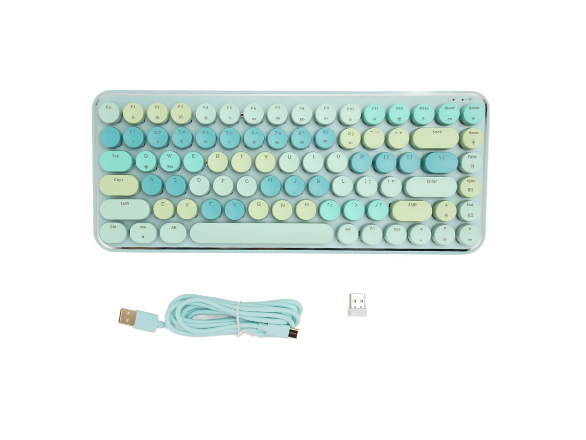 Teclado Mecânico LAXISCREED Bluetooth Sem Fio Retrô