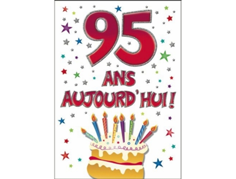Cartão Duplo PICCADILLY GREETINGS 95 Ans Aujourd'Hui