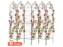 Treliça Metálica Para Jardim Vevor 220 X 52,5 Cm, 6 Peças Para Plantas Trepadeiras