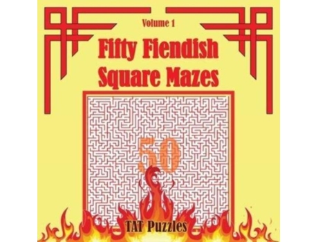 Livro Fifty Fiendish Square Mazes De Tat Puzzles (inglês)