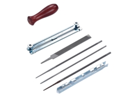 Laxiscreed Afiador Completo Para Motosserra Com Ferramental, Medidor E Pega Para Dentes