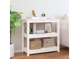 Vidaxl Mesa Consola 80x40x74 Cm Madeira De Pinho Maciça Branco