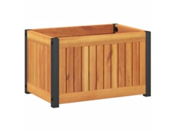 Garden Planter, Garden Planters Vidaxl Marrom Madeira De Acácia (45 X 30 X 27.5 Cm)
