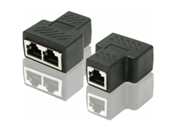 Adaptador Divisor De Porta Ethernet Rj45 Cat6 Lan 1 Para 2, Acoplador Dupla Fêmea Fêmea, Pacote Com 2 Unidades, Preto-aquaforge