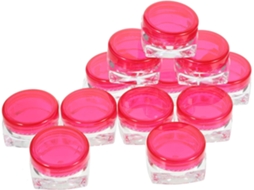 Conjunto De 12 Potes Cosméticos De 3g Com Tampas, Recipientes De Plástico Com Fundo Plano.