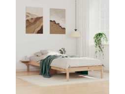 Vidaxl Cama Com Mesas Laterais Natural 100 X 220 Cm