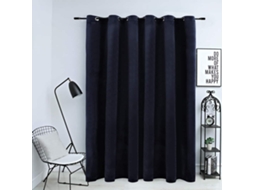 Vidaxl Cortina Blackout Com Argolas Em Metal 290x245 Cm Veludo Preto