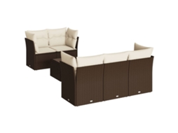 Garden Sofa Set, Garden Sofa Sets Vidaxl Marrom Rattan / Vime (n/a)