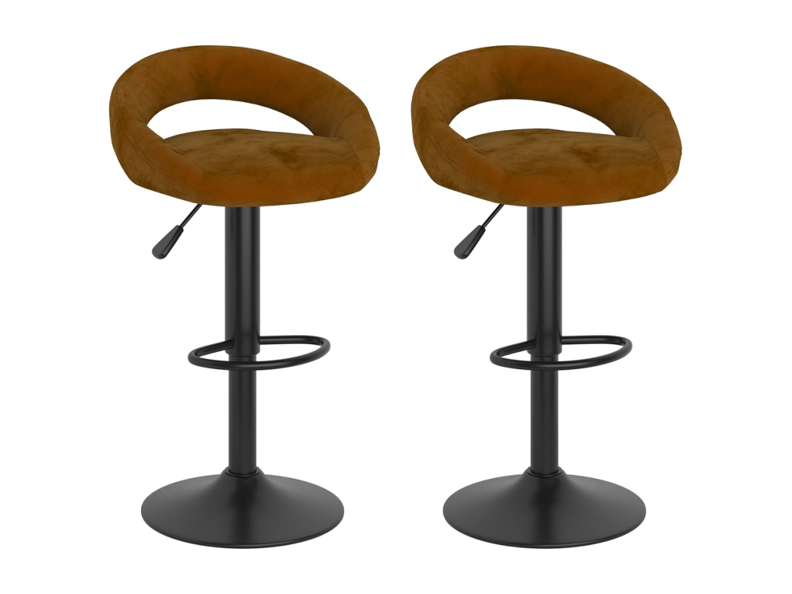 Bar Stool, Bar Stools Vidaxl Marrom Veludo (n/a)