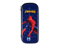 Estuche De Lápices Estilo Cartoon Resistente Al Golpe Cremallera Metal Grande Capacidad Ligero Portátil Hombre Araña Azul