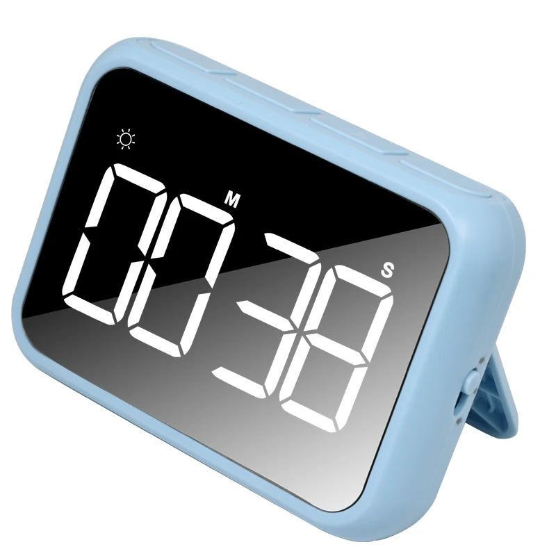 (azul Claro) 1 Temporizador Led Minimalista Moderno A Bateria (bateria Não Incluída)