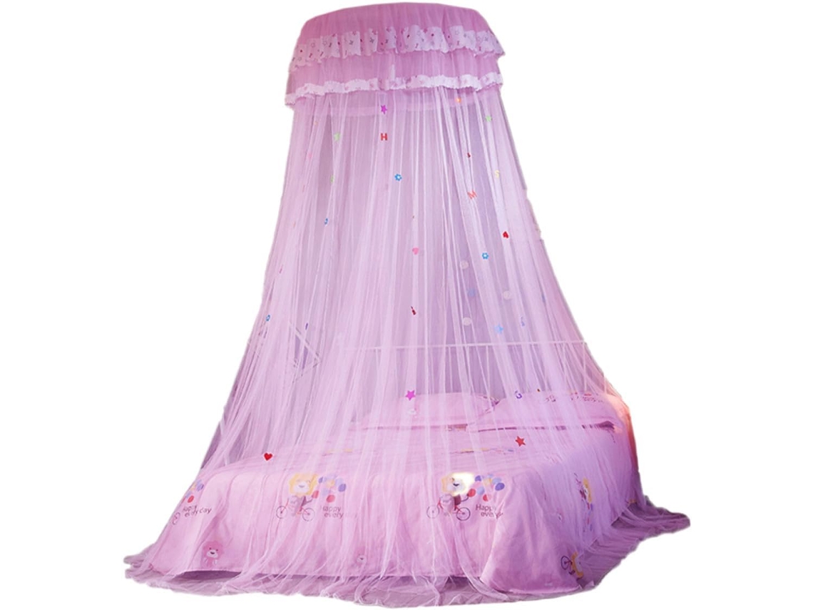 Mosquiteiro Para Cama Com Dossel Suspenso E Renda Rosa, Leve E Durável, Ideal Para Casa E Hotel, Proteção Contra Insetos