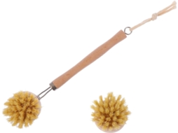 Conjunto De 2 Escovas Madeira Gatuida Para Massagem Nas Costas, Acessórios De Banho E Esponjas Para Limpeza Das Costas