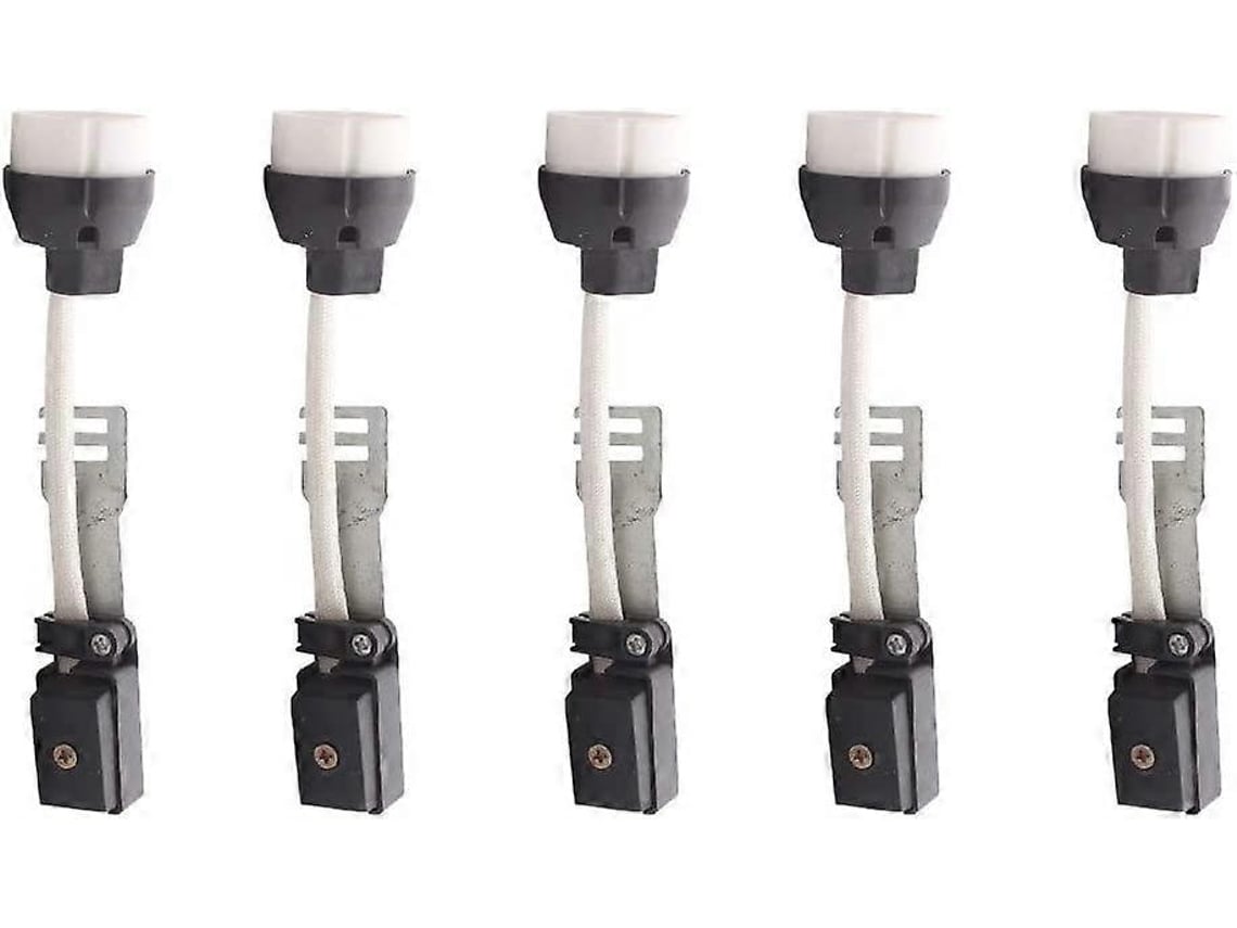 Rebe conjunto de 5 Bases de Bombilla Gu10 com Cabo e Caixa de Junção Isolada 2a 250v Resistente a Altas Temperaturas para Led e Halógeno
