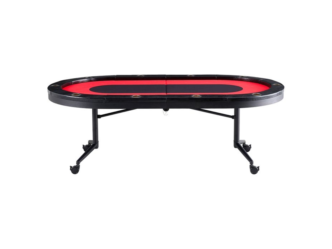Mesa de Pôquer Dobrável Duoku para 10 Jogadores, 90 Polegadas AQUAFORGE