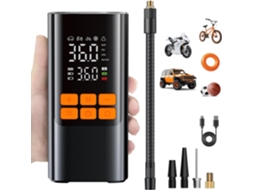 Bomba De Ar Portátil Para Pneus, Compressor De Ar Elétrico Com Medidor De Pressão Digital, ‎6,61 X 5,91 X 3,54 Polegadas