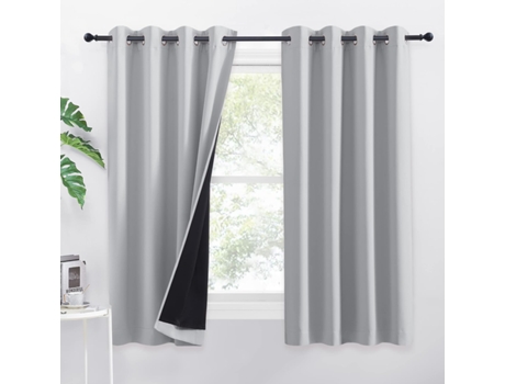 Cortinado FITAGS Occultants Gris Argenté Prateado (140x160cm)