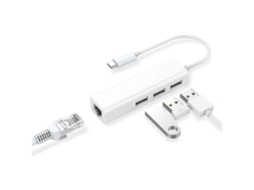 Cabo Usb Tipo Hub Free Drive Rede Branco*